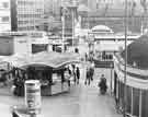 View: s44525 Pond Street bus station showing (top left) Heriot House and (top centre) National Travel Centre and City Council Housing Department offices (former premises of Joseph Rodgers and Sons Ltd., cutlery manufacturers)