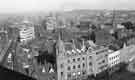 View: s44625 View from Town Hall of (foreground and right) shops on Fargate and (left) Leopold Street