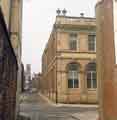 View: s44645 View from Backfields of (left) Carver Lane and (centre) Cambridge House, former Transport Department Offices (originally Sheffield Waterworks Offices), corner of (left) Division Street and (centre) Holly Street