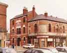 View: s44652 Sheffield Combined Charities shop at the junction of (left) Broomhall Street and (right) Devonshire Street 