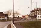 View: s44654 Sheaf Square roundabout showing (centre left) Paternoster Row, (centre) Howard Street and (centre right) the Howard Hotel, No. 57 Howard Street