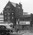 View: s44680 Fitzalan Square showing (left) Fitzalan Square Discount Centre (former premises of the Bell Hotel) and (right) No.9 Coral, bookmakers 