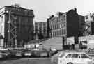 View: s44685 Bakers Hill from Pond Street car park showing (left) General Post Office and (centre) the rear of Henry Wigfall and Son Ltd., television dealers (now demolished), No. 11 Fitzalan Square 