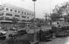 View: s44692 Barkers Pool from Barkers Pool Gardens (latterly Fountain Square) showing  (left) the junction with Burgess Street and Cole Brothers, department store