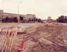 View: s44700 Construction of Hanover Way as a dual carriageway showing (left) Broomhall flats