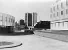 View: s44723 Charles Street at the junction (centre) with Arundel Gate showing (right) Town Hall extension (Egg Box (Eggbox))