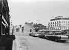 View: s44724 Charles Street at the junction (centre) with Arundel Gate showing (right) the Town Hall extension (Egg Box (Eggbox))