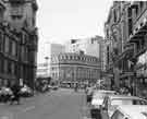 View: s44741 Surrey Street looking towards Fargate showing (left) Town Hall and (centre) Beethoven House