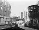 View: s44880 View from Peace Gardens of Norfolk Street showing (left) Town Hall extension (also known as theEgg Box), (centre) Redvers House and Direct Supplies Cash and Carry and (right) Army and General Stores Ltd., No.172 Norfolk Street