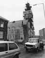 View: s44910 Repair work on Baptist Church, junction of (foreground) Glossop Road and (centre) Shearwood Road