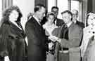 View: s45574 Presentation of Long Service Awards by (second left) Mr D. G. Flather, W. T. Flather Ltd., Bright Steels, Sheffield Road, Tinsley