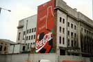 View: t00695 Avertising poster from Coca Cola for Euro 96 displayed on side entrance to Central Library, Arundel Gate