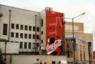 View: t00696 Avertising poster from Coca Cola for Euro 96 displayed on side entrance to Central Library, Arundel Gate