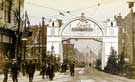 View: t06672 Royal arch on Lady's Bridge, erected for the visit of King Edward VII and Queen Alexandra 