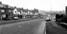 View: t06778 Shops on Chesterfield Road at junction with Abbey Lane (centre), Meadowhead showing (left to right) National Westminster Bank; J.Holmes and Son Ltd, electrical contractors and Sanders Insurance Brokers