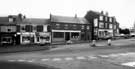 View: t06779 Shops on Chesterfield Road at junction with Abbey Lane (foreground), Meadowhead showing (left to right) Abbeycraft; Eastwood Associates, insurance brokers and Britannic Assurance Co.Ltd