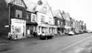 View: t06781 Shops on Abbey Lane, Meadowhead at junction with Greenhill Road showing (left to right) Allan Ryalls, butchers; Cameo Fashions, ladies fahions and Graingers Wines Ltd, wines and spirits merchants