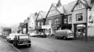 View: t06785 Shops on Abbey Lane, Meadowhead at junction with Harbord Road (right) showing (l.to r.) Cameo Fashions, ladies fashions: Graingers Wines Ltd; M.E. and A.R. Ellis; Staniforths, bakers and confectioners and F.C. and W.H.Oliver, fruiterer