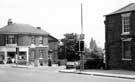 View: t06796 Glossop Road looking towards the city centre (junction with Wilkinson Street). Scotts Pantry sandwich shop