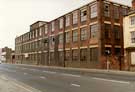 View: t07318 Derelict buildings of Tempered Spring Co.Ltd., spring manufacturers, Spring Works, junction of Warren Street and Attercliffe Road