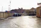 View: t07343 Novo Steel Works (part of) at junction of Faraday Road and Bessemer Road showing site of Marple and Gillott Ltd. (left), scrap metal merchants