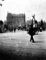 View: t07487 Royal visit of King Edward VII and Queen Alexandra, junction of Fargate, Church Street and High Street