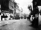 View: t07489 Fargate decorated for the royal visit of King Edward VII and Queen Alexandra