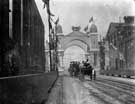 View: t07529 Decorative arch sponsored by Vickers Sons and Maxim, Brightside Lane, to welcome King Edward VII and Queen Alexandra on their visit to Sheffield 