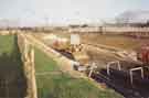 View: t07864 Construction of new Supertram trackbed as seen from the rear of Banners building looking towards Shirland Lane 