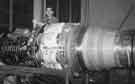 View: t08240 Working on a Rolls Royce Avon gas turbine engine for a Hunter 4 aircraft