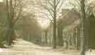 View: t08372 Entrance to Whiteley Woods, Whiteley Wood Road showing (right) Ivy Cottages, Bowser Bottom