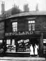 View: t08513 Pollards (Tea and Coffee) Ltd., tea and coffee dealers, No.191 Glossop Road and corner of Fitzwilliam Street and (right) Convent Walk