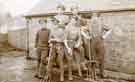 View: t08516 Army group training at Redmires showing Driver Thomas Sidney Hanson, Royal Engineers (2nd from left, front row)