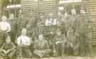 View: t08518 Army group training at Redmires showing Driver Thomas Sidney Hanson, Royal Engineers (1st from left, sitting)