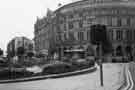 View: t08564 Town Hall Square looking (left) to Fargate and showing (right) Yorkshire Bank and (foreground) Goodwin Fountain