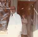 View: t08917 George Clayton, fishmonger, outside his shop, No.205 Crookes 