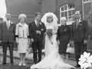 View: t08945 Clayton family wedding showing (centre) Pauline and Elsie Raymond and (right) George Clayton