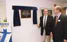 View: t08989 Special Olympics, opening of Saint Systems offices, photo copiers and fax machines, Nelson House by the swimmer (centre), Adrian Moorhouse and launch of sponsorship for Games 