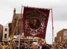 View: t09045 Possible National Union of Mineworkers march in Barnsley. Banner for Houghton Main Branch