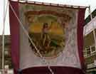 View: t09051 Possible National Union of Mineworkers march in Barnsley. Banner for Church Lane Branch, Y.M.A.