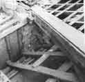 View: t09119 Roof timbers on rear of Birley Old Hall, Birley Edge, Edge Lane before removal during renovation 