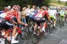 View: t09142 Tour de Yorkshire cycling race passing through Bradfield