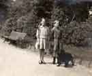 View: t09259 Reville / Walton family. Children walking a dog