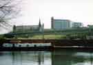 View: t09450 View of Hyde Park Flats and the Parkway Supertram bridge from the Canal Basin