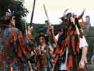 View: t09726 South Riding Folk Network. Wicked Stix Border Morris dancers performing at Abbeydale Industrial Hamlet