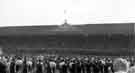 View: t09816 Crowds at Hillsborough football ground during the royal visit of Queen Elizabeth II