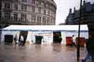 View: t09876 City Council marquee at top of Fargate showing (left) Yorkshire Bank and (right) Town Hall