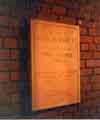 View: t10842 Plaque on wall of John Banner Ltd., department store, Attercliffe Road