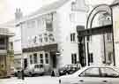 View: t11015 The Orchard public house (formerly and latterly the Museum public house), No.25 Orchard Street showing (right) the entrance to Orchard Square Shopping Centre