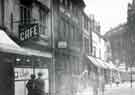 View: t11030 Orchard Street showing (l. to r.) No. 23 the Orchard Cafe and No. 25 Museum Hotel (latterly the Orchard public house), c.1930